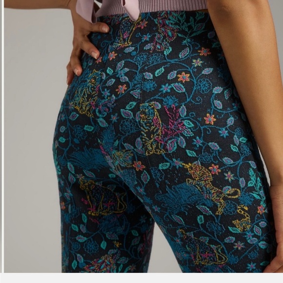 Anthropologie Maeve The Margot kick flare pant - tiger 🐅 print - Picture 13 of 13